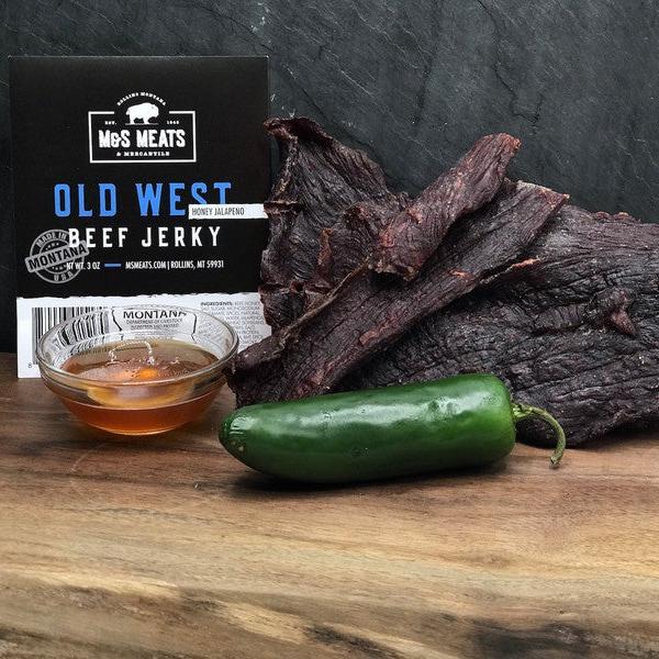 Honey Jalapeno Old West Beef Jerky M&S Meats Montana