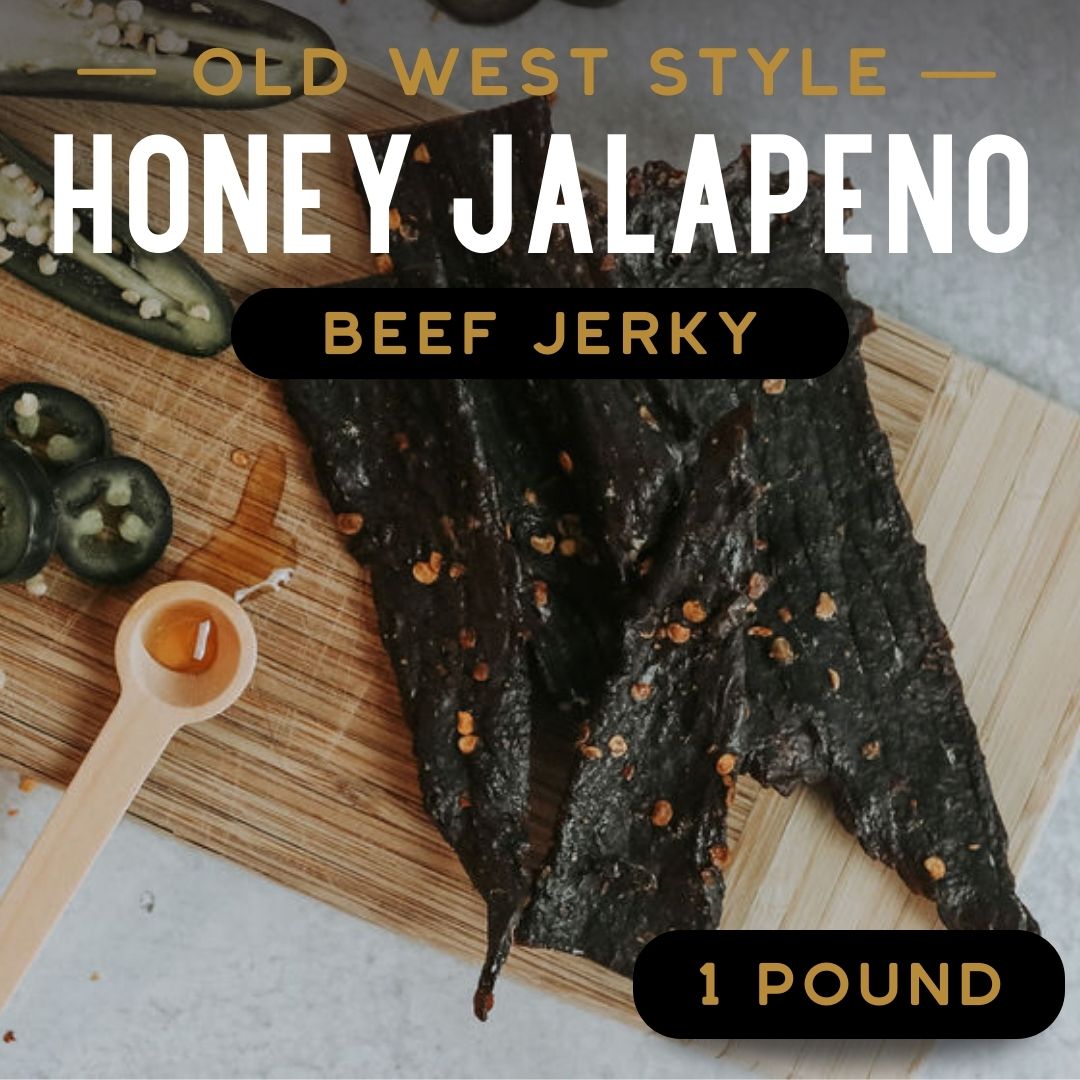 Honey Jalapeno Old West Beef Jerky 1 lb. M&S Meats Montana