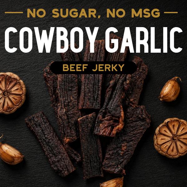 Cowboy Garlic Beef Jerky-Jerky-M&amp;S Meats Montana