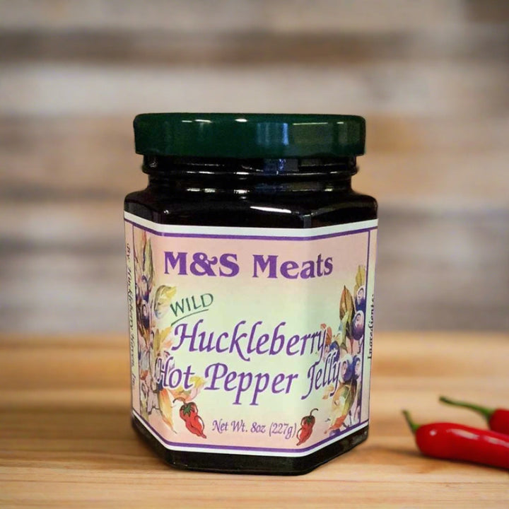 MS Wild Huckleberry Hot Pepper Jelly